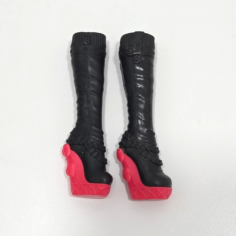 Monster High Meowlody Wheelin' Werecats Red/Pink Bow Heel Boots Shoes